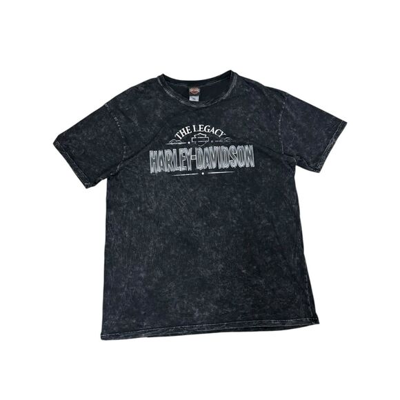 Harley Davidson Men’s 2XL The Legacy Honolulu Hawaii T-Shirt Acid Wash 2012 - Picture 1 of 8